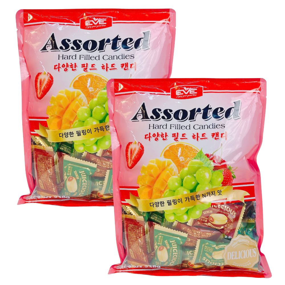 Kẹo Cứng Hương Vị Hoa Quả Nhân Chảy Siêu Cuốn Gói 238G